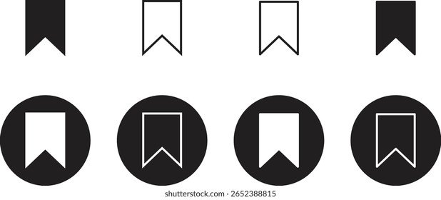 Lesezeichen-Symbolsatz. Lesezeichen-Symbol. Vektorgrafik.