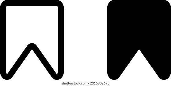 Bookmark icon sheet, simple trendy flat style line and solid Isolated vector illustration on white background. For apps, logo, websites, symbol , UI, UX, graphic and web design. EPS 10.