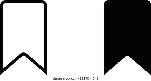 Bookmark icon sheet, simple trendy flat style line and solid Isolated vector illustration on white background. For apps, logo, websites, symbol , UI, UX, graphic and web design. EPS 10.