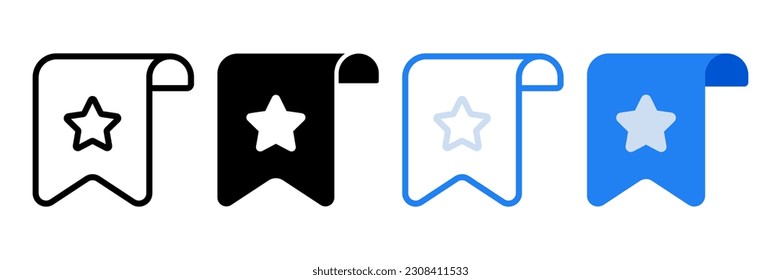 Bookmark icon. sign for mobile concept and web design. vector illustration