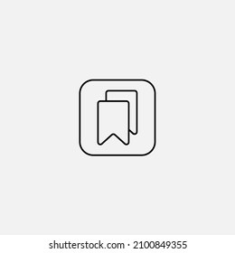 Bookmark icon sign vector,Symbol, logo illustration for web and mobile