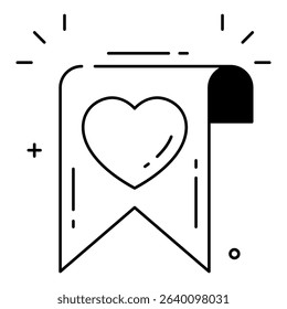 bookmark icon, simple design, vector illustration