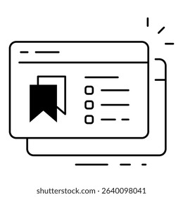 bookmark icon, simple design, vector illustration