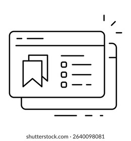 bookmark icon, simple design, vector illustration
