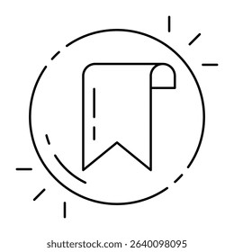 bookmark icon, simple design, vector illustration