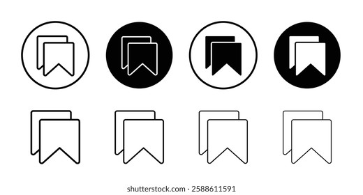 Bookmark icon Simple outline vector logo