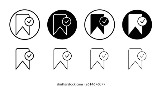 Bookmark icon Simple outline vector logo