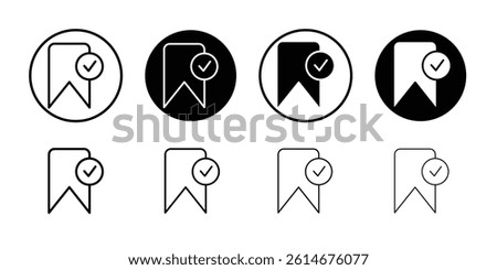 Bookmark icon Simple outline vector logo