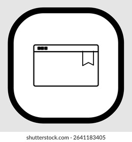 Bookmark icon, smart icon for ux ui, new modern, editable for project, vector illustration file, popular icon isolated.
