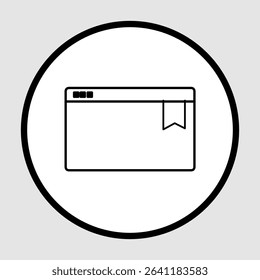Bookmark icon, smart icon for ux ui, new modern, editable for project, vector illustration file, popular icon isolated.