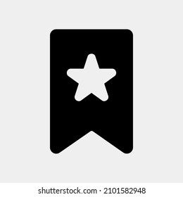 Bookmark icon in solid style about social media, use for website mobile app presentation