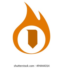 Bookmark icon stock vector illustration flat design