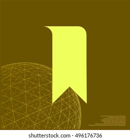 Bookmark icon stock vector illustration flat design