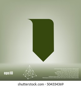 Bookmark icon stock vector illustration flat design