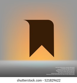 Bookmark icon stock vector illustration flat design