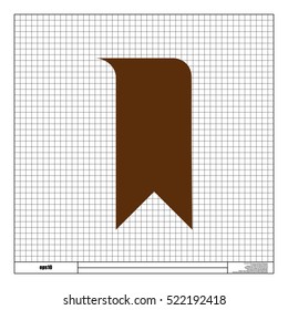 Bookmark icon stock vector illustration flat design