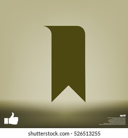 Bookmark icon stock vector illustration flat design