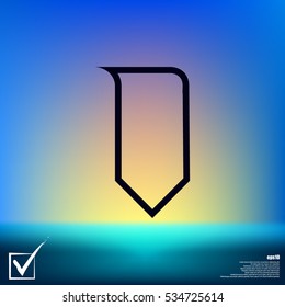 Bookmark icon stock vector illustration flat design