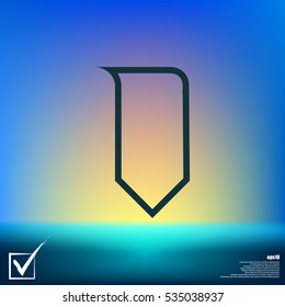 Bookmark icon stock vector illustration flat design