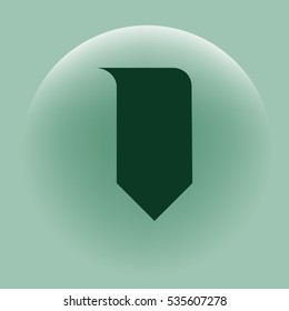 Bookmark icon stock vector illustration flat design