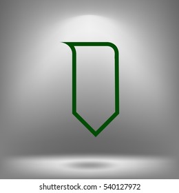 Bookmark icon stock vector illustration flat design