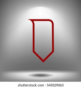 Bookmark icon stock vector illustration flat design