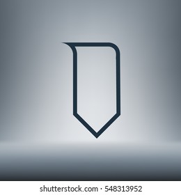 Bookmark icon stock vector illustration flat design