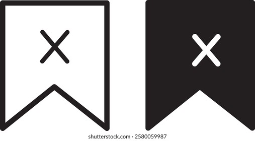 Bookmark icon, bookmark symbol outline icon for web
