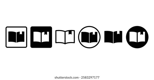 bookmark icon symbol vector design black white color simple flat illustration collection sets 