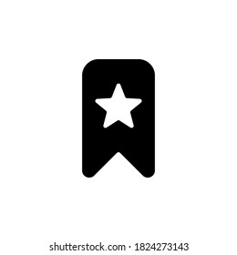 Symbol für Lesezeichen, Vektorgrafik auf weißem Hintergrund