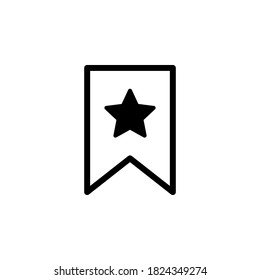 Bookmark icon symbol vector on white background