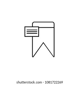 Bookmark icon - thin line