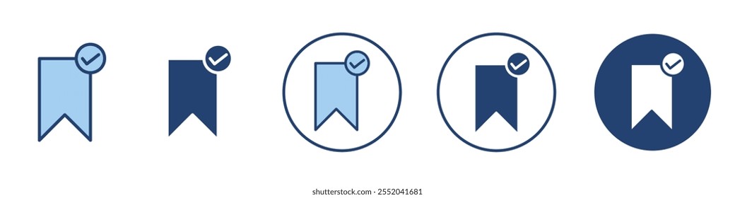 Bookmark icon Thin line art isolated