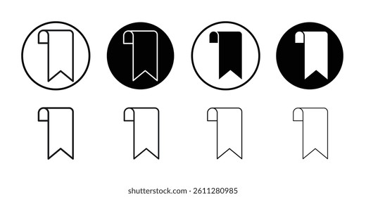 Bookmark icon Thin line art collection