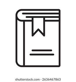 Bookmark icon Thin line illustration
