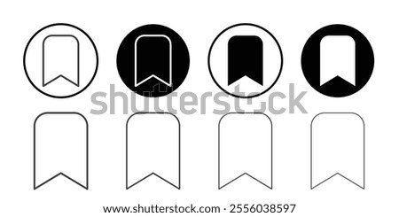 Bookmark icon Thin outline art symbol