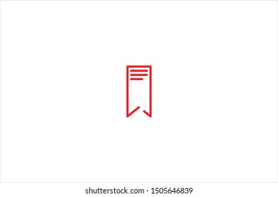 Bookmark icon in trendy flat style isolated on white background vector illustration