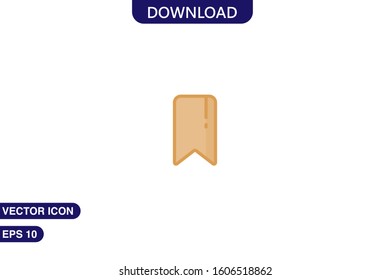 Bookmark icon in trendy flat style isolated on white background vector illustration
