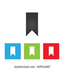 Bookmark icon in trendy flat style isolated on white background. Flat vector illustration.