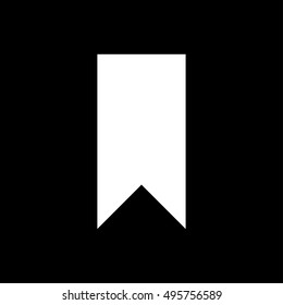 Bookmark icon in trendy flat style isolated on black background. Flat vector illustration.