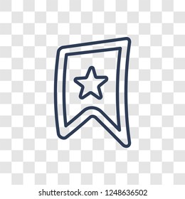 Bookmark icon. Trendy linear Bookmark logo concept on transparent background from User Interface and Web Navigation collection