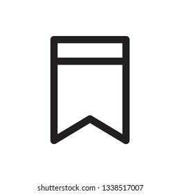 Bookmark icon in trendy outline style design. Vector graphic illustration. Bookmark icon for website design and user interface. Editable vector stroke. EPS 10