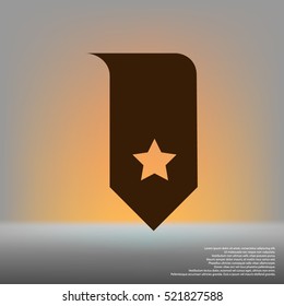 Bookmark icon vector