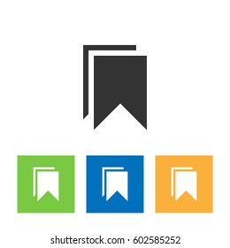 Bookmark icon vector.