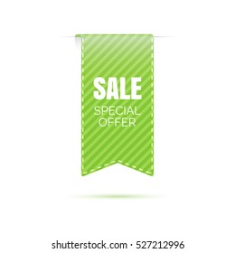 Bookmark icon vector illustration. Discount price tags. Vector ribbon stickers.