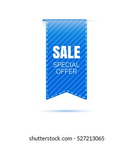 Bookmark icon vector illustration. Discount price tags. Vector ribbon stickers.