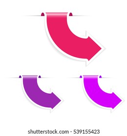 Bookmark icon vector illustration. Discount price tags. Vector ribbon stickers.