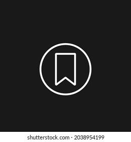 Bookmark Icon. Vector illustration for graphic design, Web, UI, app.