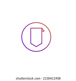 Bookmark icon. Vector illustration for graphic design, Web, UI, app.
