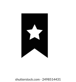 Lesezeichen-Symbolvektor. Illustrationsstern
